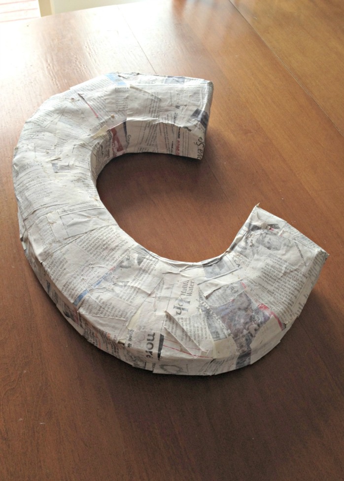 Make a giant paper mâché letter – Heather's Handmade Life